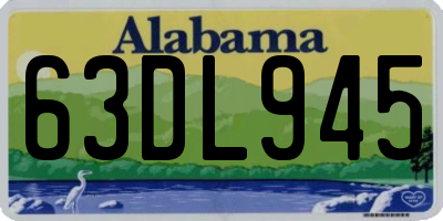 AL license plate 63DL945