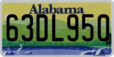 AL license plate 63DL950