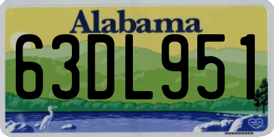 AL license plate 63DL951
