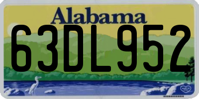 AL license plate 63DL952
