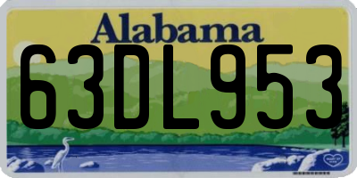 AL license plate 63DL953