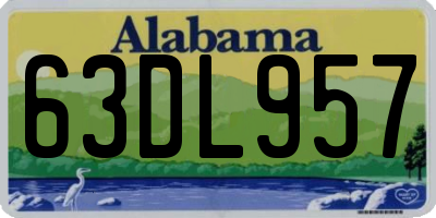AL license plate 63DL957