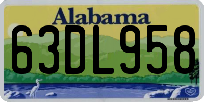 AL license plate 63DL958