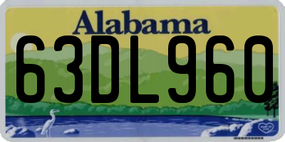 AL license plate 63DL960