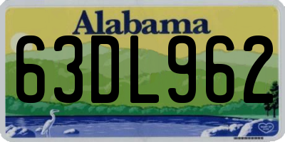 AL license plate 63DL962