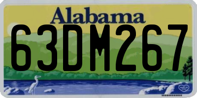 AL license plate 63DM267
