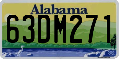 AL license plate 63DM271