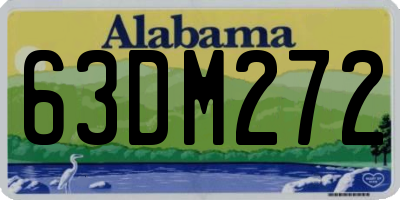 AL license plate 63DM272