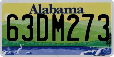 AL license plate 63DM273