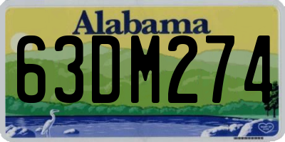 AL license plate 63DM274