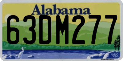 AL license plate 63DM277