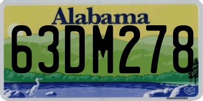 AL license plate 63DM278