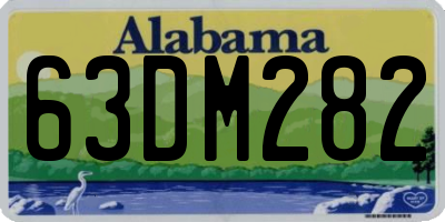 AL license plate 63DM282