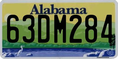 AL license plate 63DM284