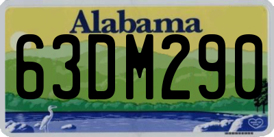 AL license plate 63DM290