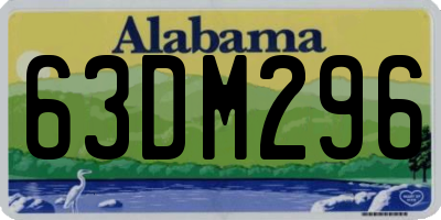 AL license plate 63DM296