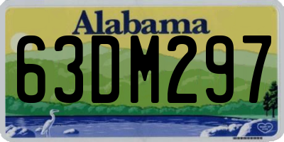 AL license plate 63DM297