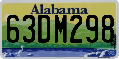 AL license plate 63DM298