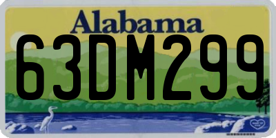 AL license plate 63DM299