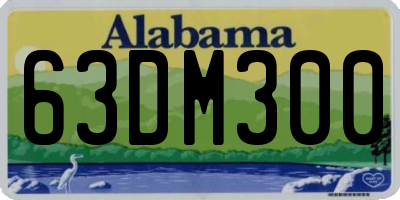 AL license plate 63DM300