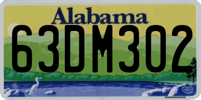 AL license plate 63DM302