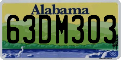 AL license plate 63DM303