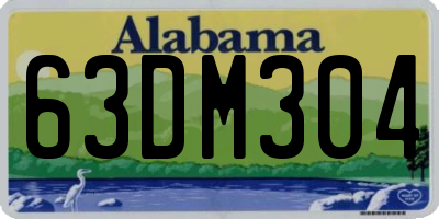 AL license plate 63DM304