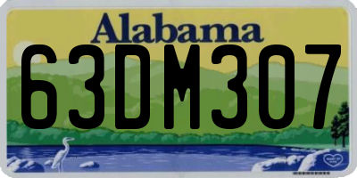 AL license plate 63DM307