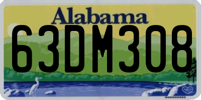 AL license plate 63DM308