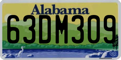 AL license plate 63DM309