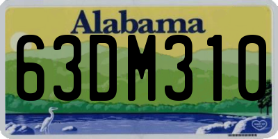 AL license plate 63DM310
