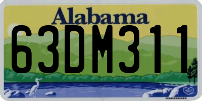 AL license plate 63DM311