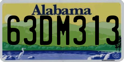 AL license plate 63DM313