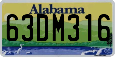 AL license plate 63DM316