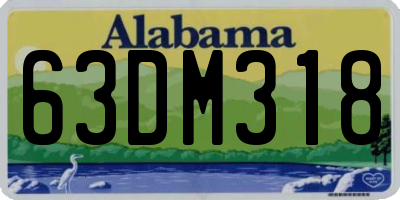 AL license plate 63DM318