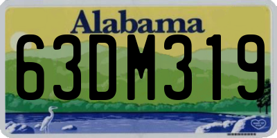 AL license plate 63DM319