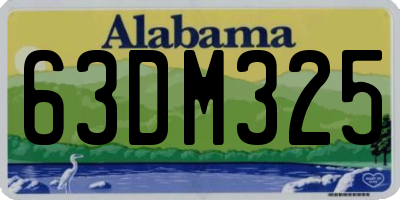 AL license plate 63DM325