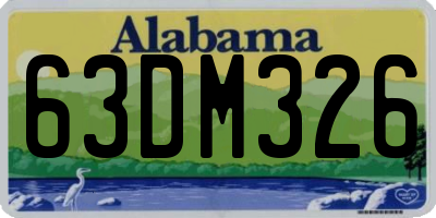 AL license plate 63DM326