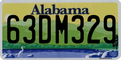 AL license plate 63DM329