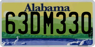 AL license plate 63DM330