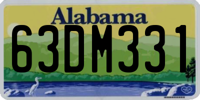 AL license plate 63DM331