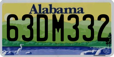 AL license plate 63DM332