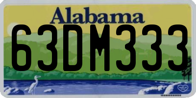 AL license plate 63DM333