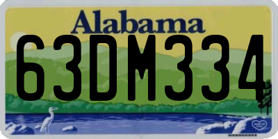 AL license plate 63DM334