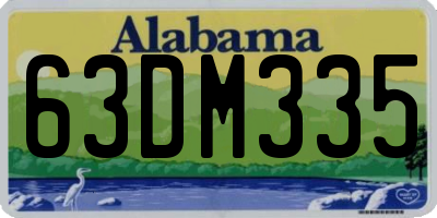 AL license plate 63DM335