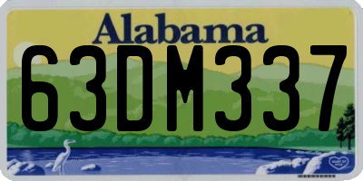 AL license plate 63DM337