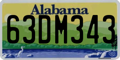 AL license plate 63DM343
