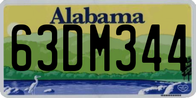 AL license plate 63DM344