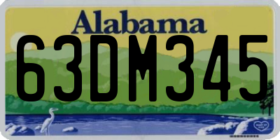 AL license plate 63DM345