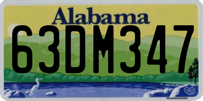 AL license plate 63DM347